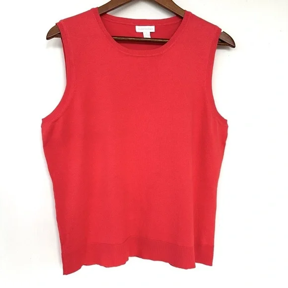 Charter Club tank top with crew neck, loose fitting, silk/cotton knit blend - Picture 1 of 10